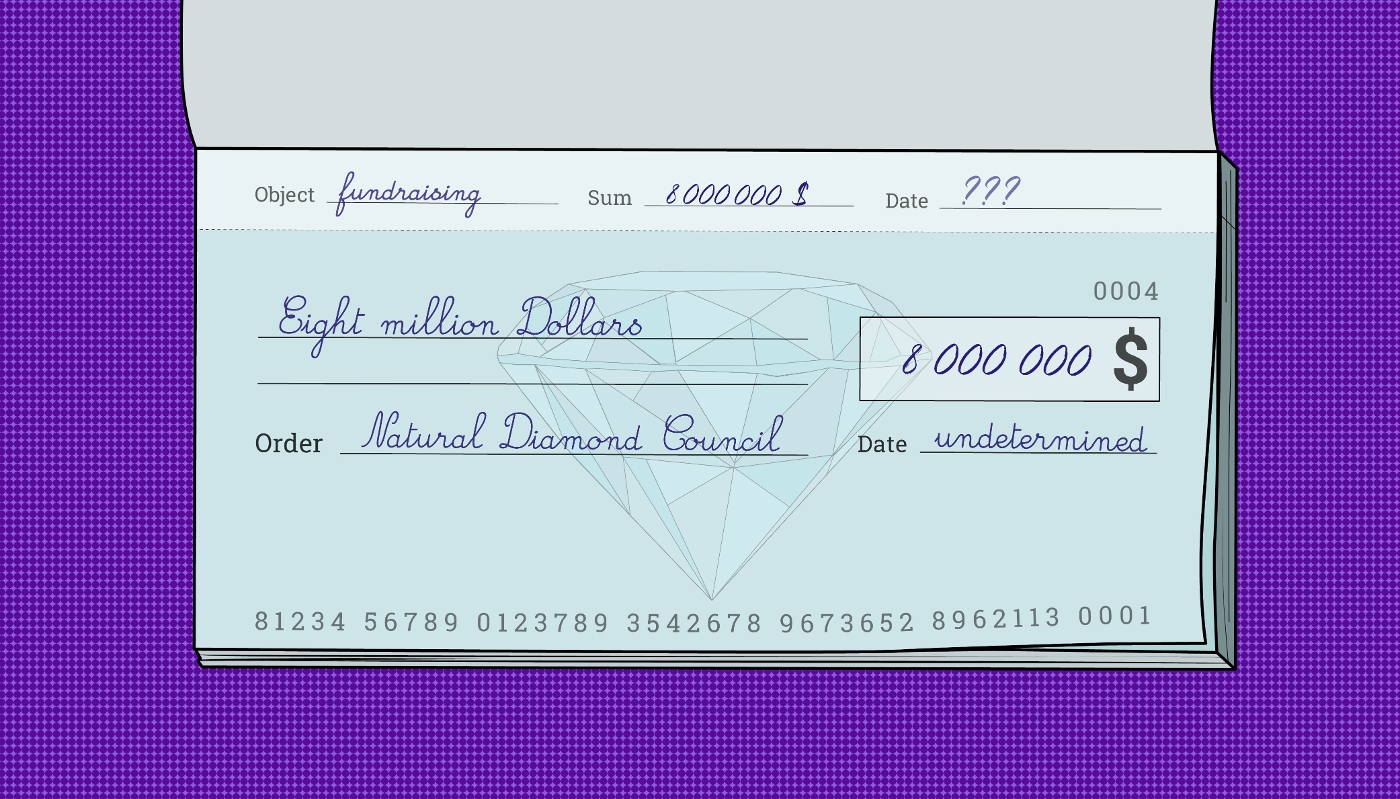 De Beers has pledged to stump up $8m to help the Natural Diamond Council lobby against lab-grown stones.