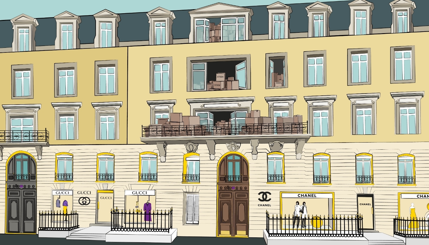 Luxury brands with boutiques on Avenue Montaigne are competing to find storage space on the same street.