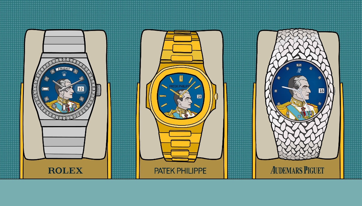 Rolex, Patek Philippe and Audemars Piguet were among the favourite watchmakers of the last Shah of Iran, an avid collector of timepieces.