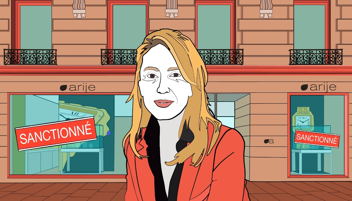 Carla Chalouhi, co-owner of jeweller Arije, which is in trouble for allowing customers to exceed cash payment limits.