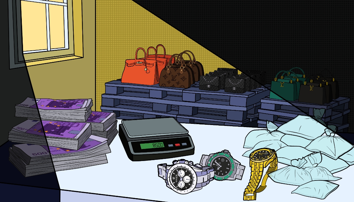 Fake goods are increasingly turning up in loot seized from criminals in France.