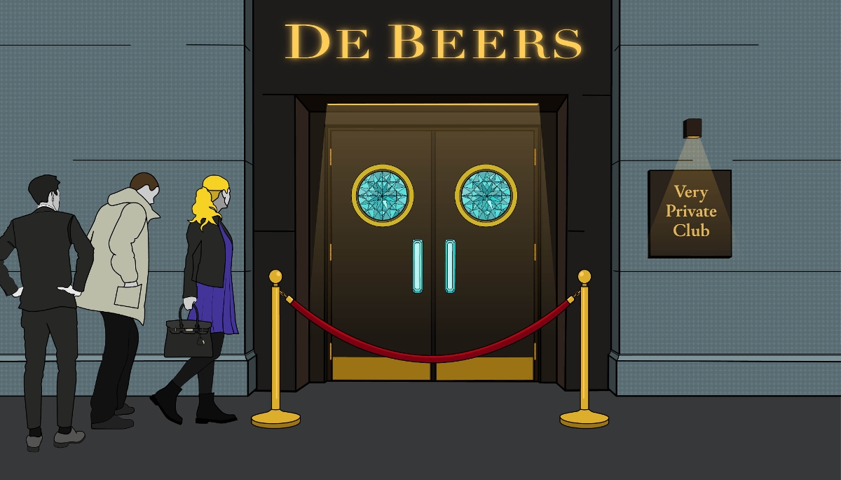 Contending with difficulties on several fronts, De Beers has cut ties with a third of its sightholders, retaining only the biggest buyers.