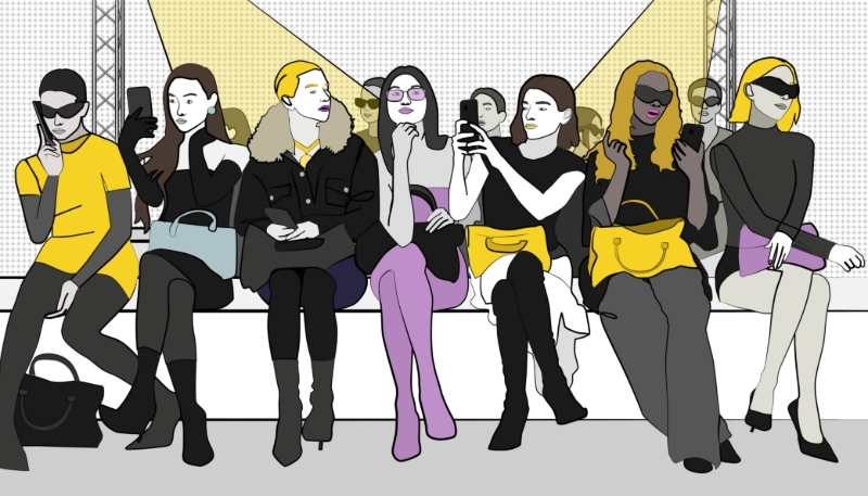 Le front row des défilés, nouveau théâtre d’influence entre marques et célébrités.