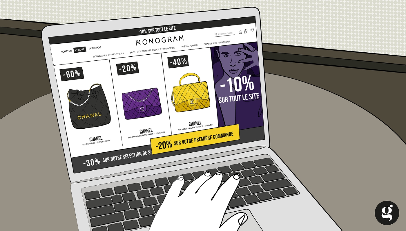 Le dépôt-vente en ligne Monogram propose régulièrement des articles de luxe rares, avec d'importantes promotions.