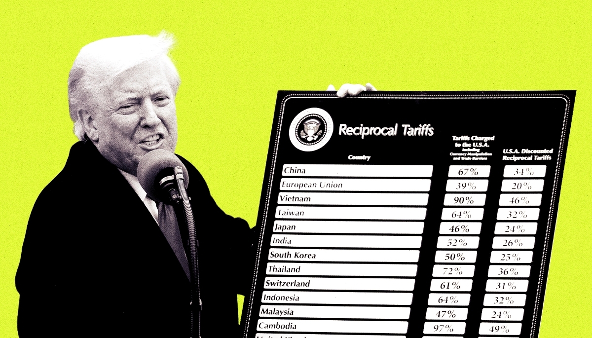 La diplomatie tarifaire en chiffres de Donald Trump. 