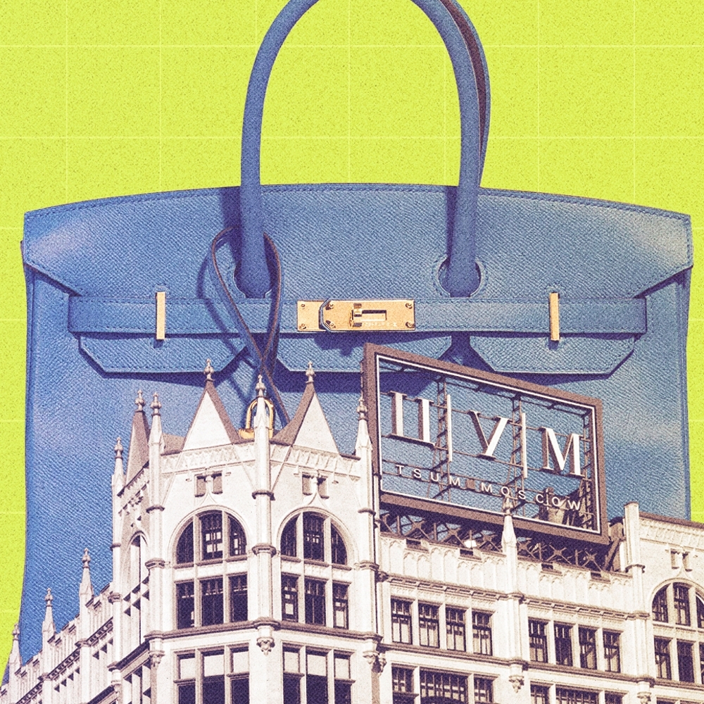 Tsoum aligne les sacs Birkin et Kelly d'Hermès sur ses étagères moscovites.