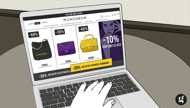 Le dépôt-vente en ligne Monogram propose régulièrement des articles de luxe rares, avec d'importantes promotions. 